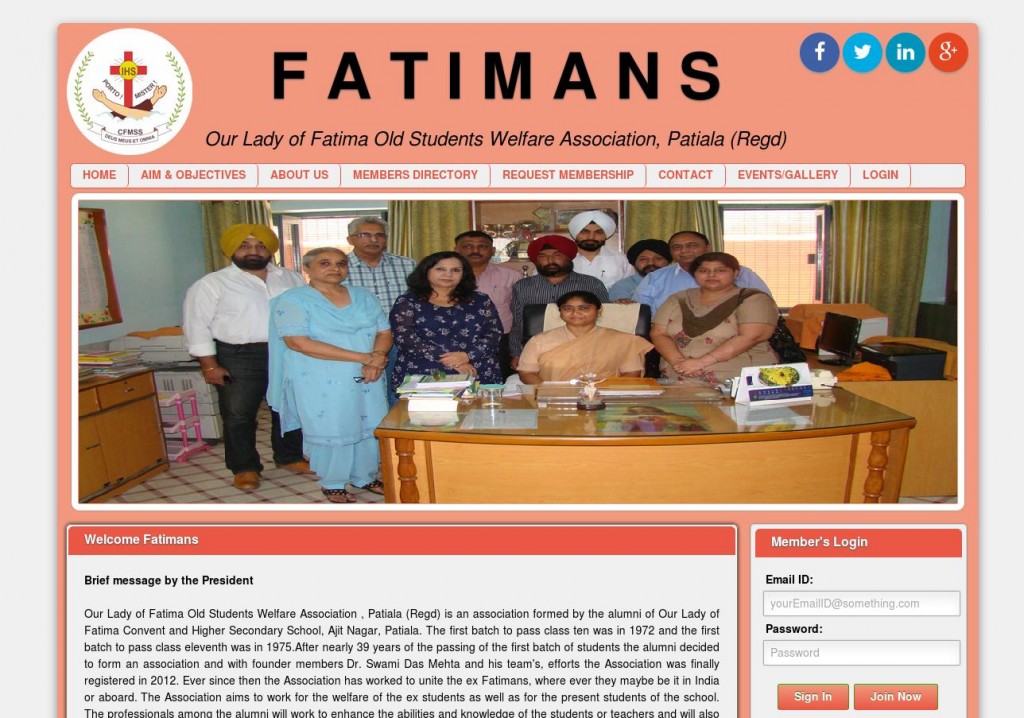 Our Lady of Fatima Old Students Welfare Association , Patiala (Regd)